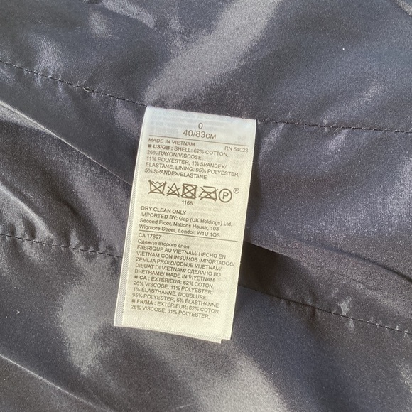 Banana Republic Blue Pinstripe Blazer, Fringe Hems - Picture 9 of 9